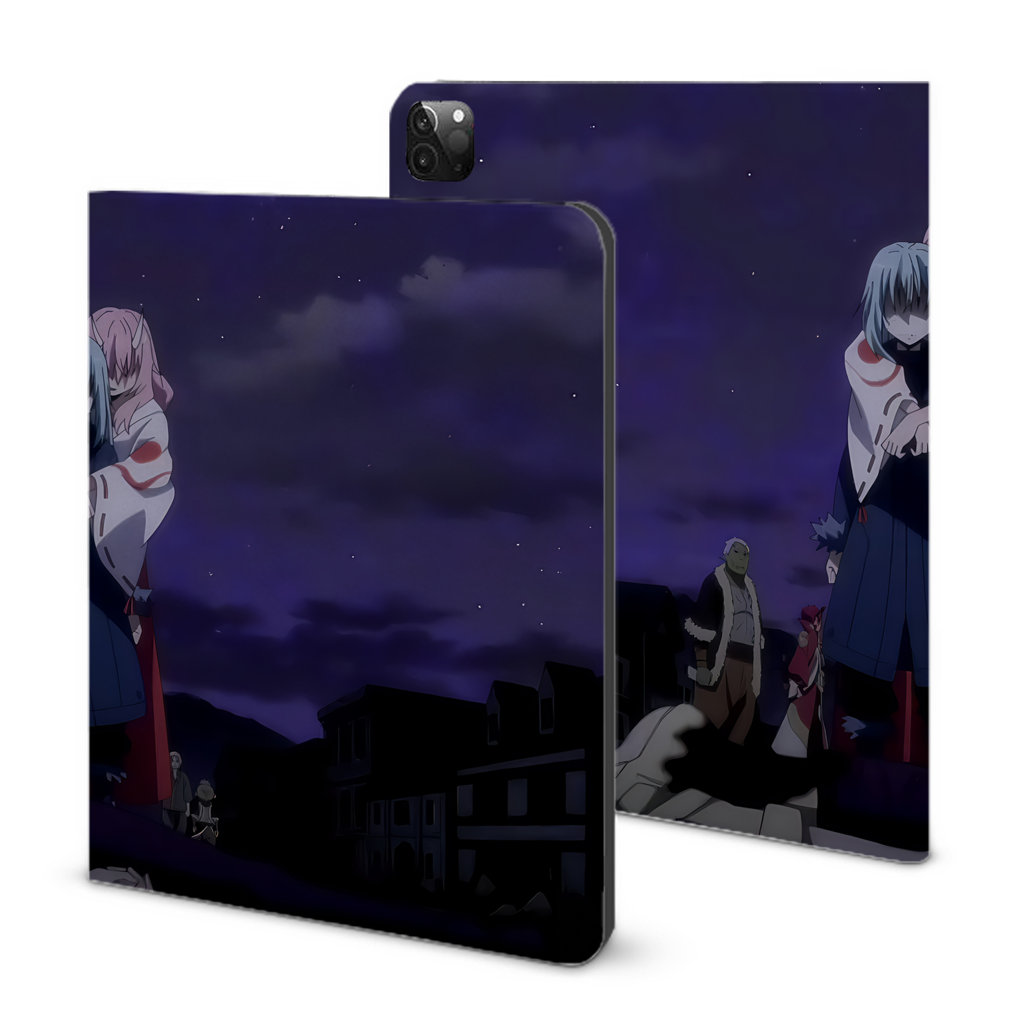 （画像用） 転スラ Regarding Reincarnated to Slime IPadケース ペンホルダー付き ブックスタイルデザイン